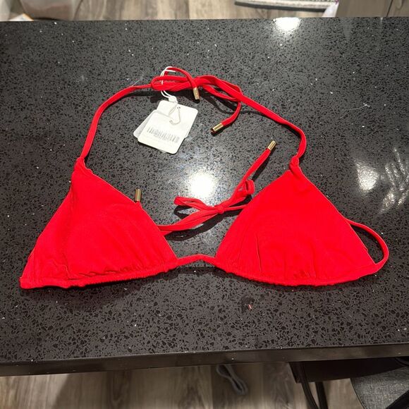 Monday Swimwear Other - NWT Monday Swimwear Palma Triangle Bikini Top Size Large Paprika Red